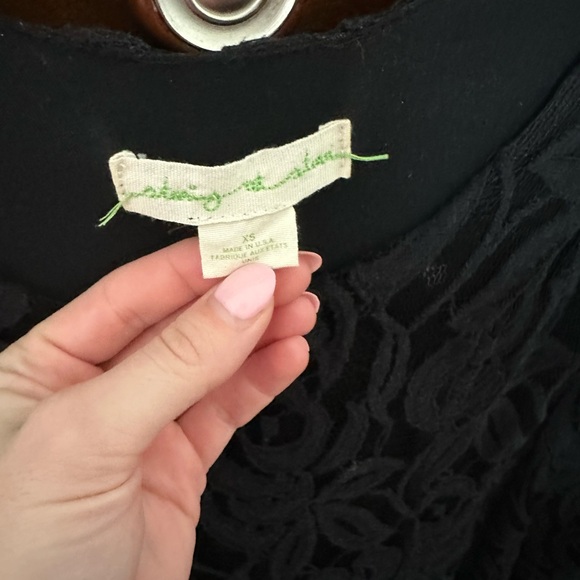 Urban Outfitters Staring at Stars Black Lace Long-Sleeve Skater Dress - Picture 7 of 7